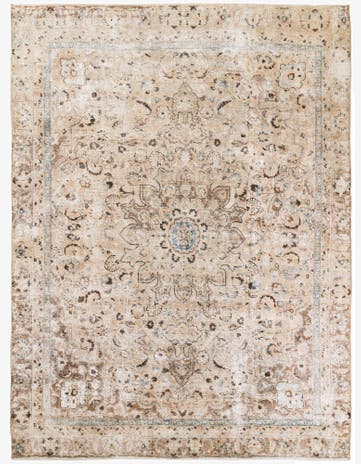 8' 8 x 11' 9 Hand Knotted Ultra Vintage Persian Wool Rug