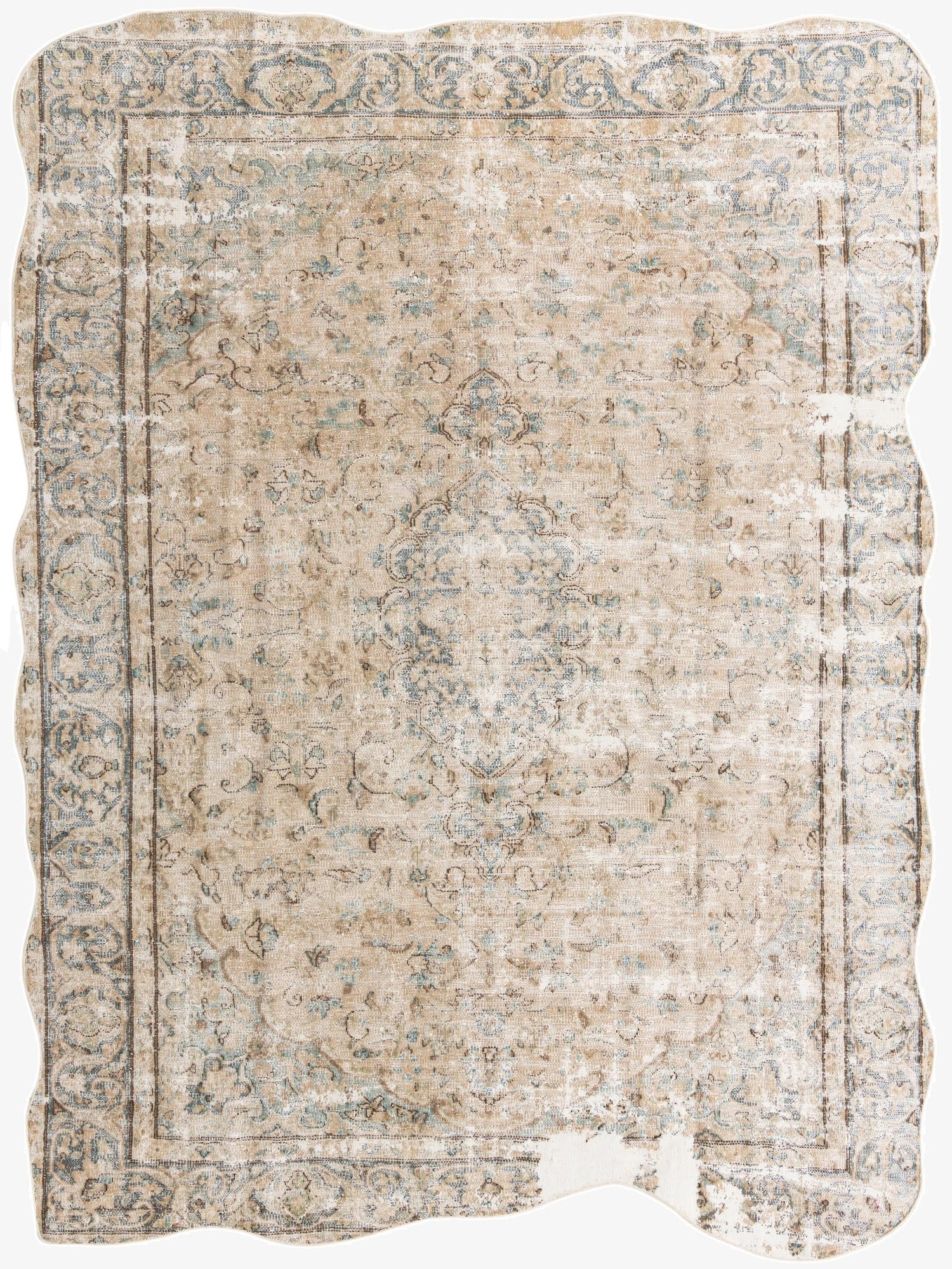 7' 8 x 10' 3  Hand Knotted Ultra Vintage Persian Wool Rug
