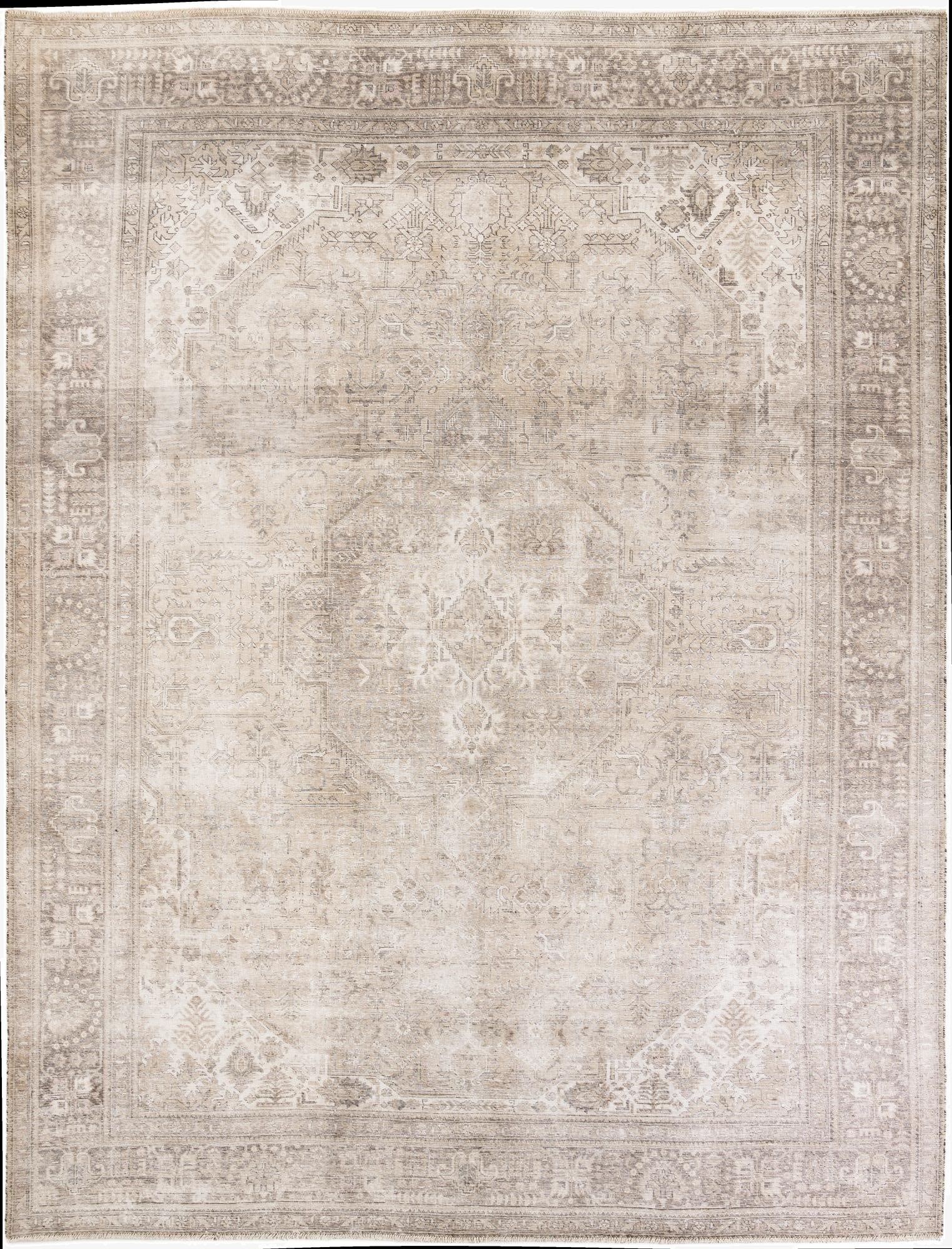9' 8 x 12' 10  Hand Knotted Ultra Vintage Persian Wool Rug