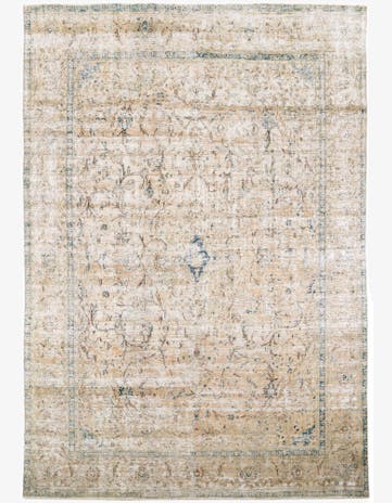 9' 1 x 12' 9 Hand Knotted Ultra Vintage Persian Wool Rug