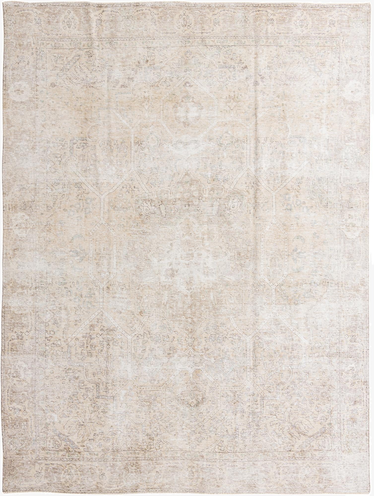 9' 2 x 12' 4  Hand Knotted Ultra Vintage Persian Wool Rug