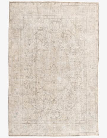 6' 5 x 9' 6 Hand Knotted Ultra Vintage Persian Wool Rug