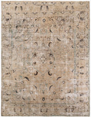 9' 10 x 12' 7 Hand Knotted Ultra Vintage Persian Wool Rug