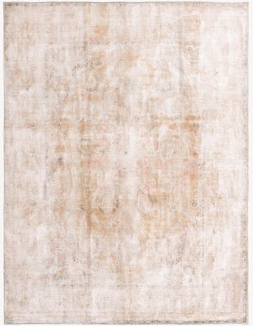 9' 10 x 13' Hand Knotted Ultra Vintage Persian Wool Rug