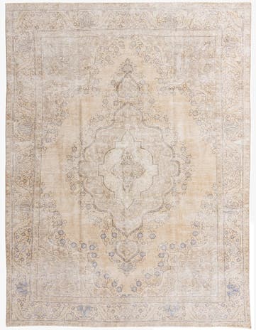 9' 7 x 12' 10 Hand Knotted Ultra Vintage Persian Wool Rug