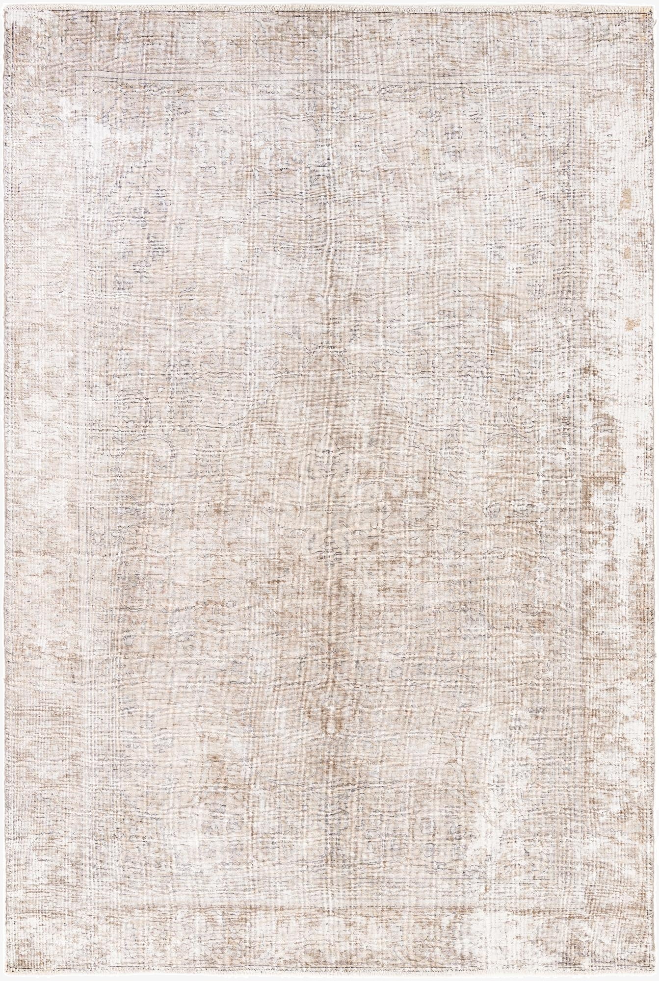 6' 4 x 9' 5  Hand Knotted Ultra Vintage Persian Wool Rug