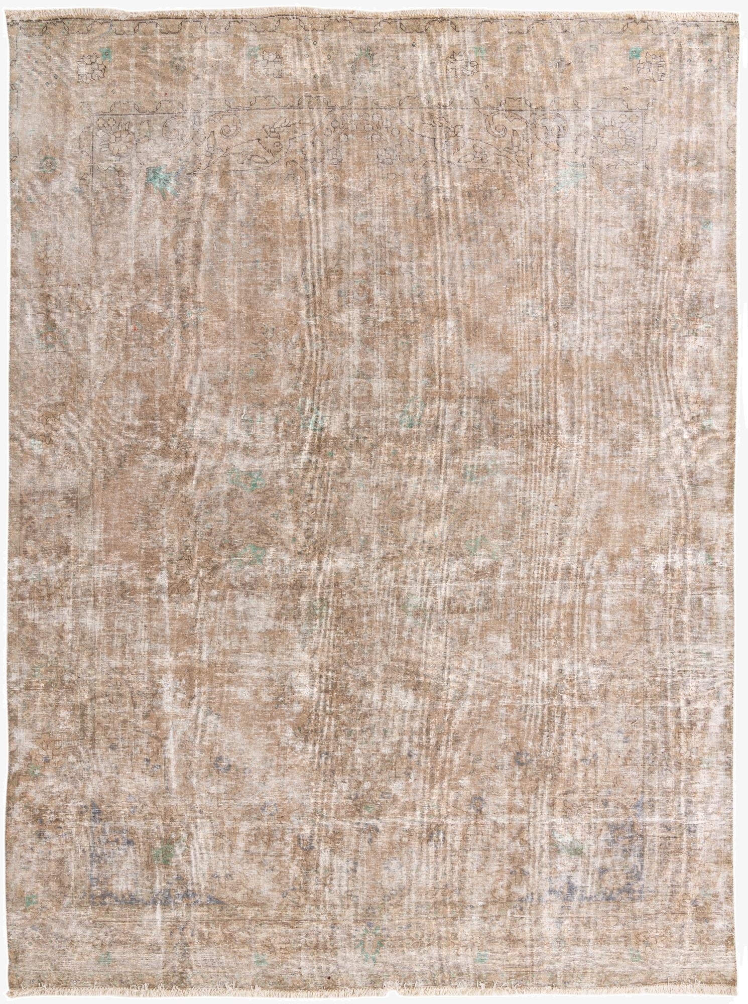 9' 5 x 13'  Hand Knotted Ultra Vintage Persian Wool Rug