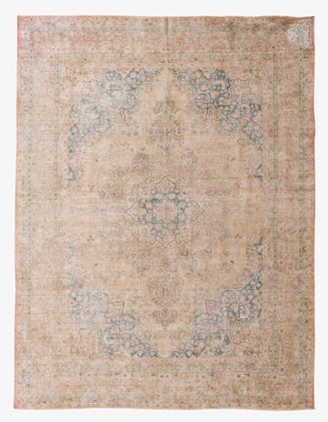 9' 8 x 12' 3 Hand Knotted Ultra Vintage Persian Wool Rug