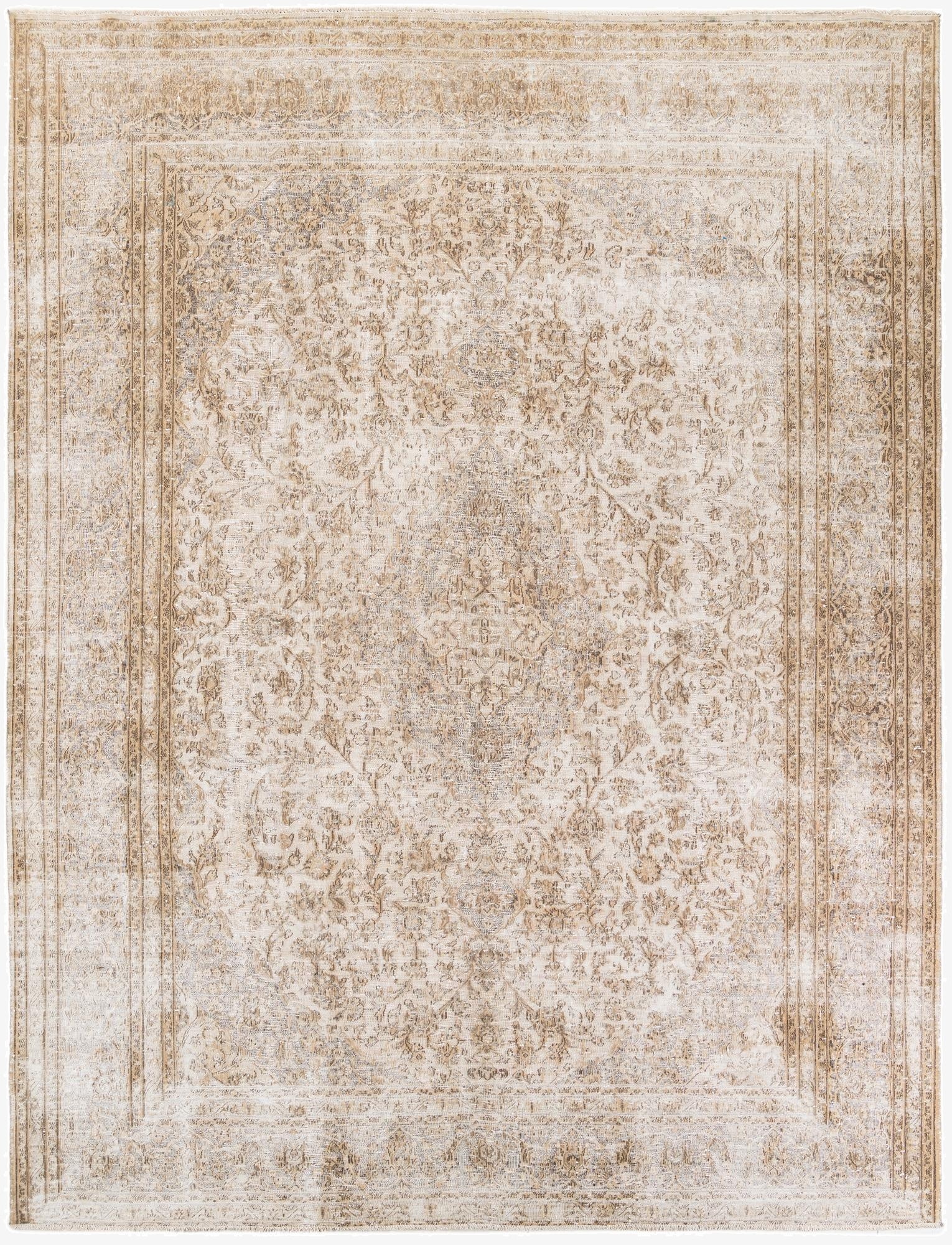 9' 7 x 12' 6  Hand Knotted Ultra Vintage Persian Wool Rug