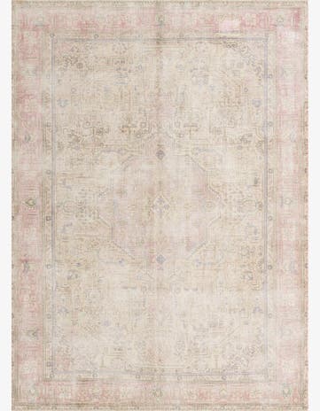 7' 9 x 10' 9 Hand Knotted Ultra Vintage Persian Wool Rug