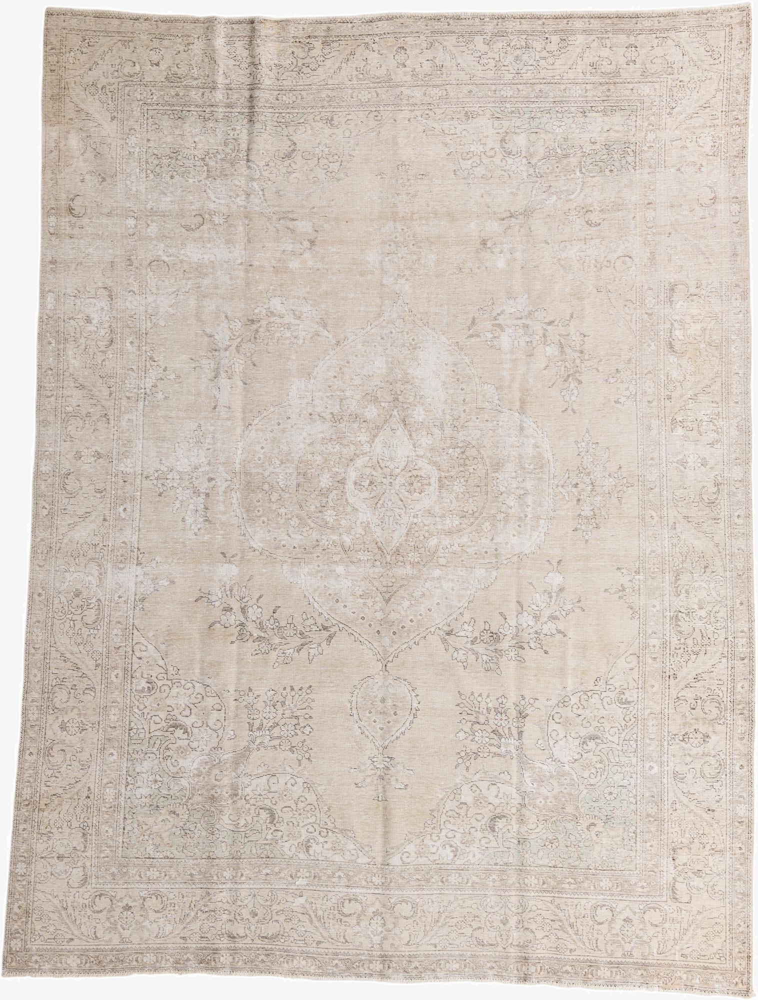 9' 6 x 12' 8  Hand Knotted Ultra Vintage Persian Wool Rug
