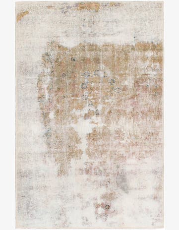 3' 5 x 4' 5 Hand Knotted Ultra Vintage Persian Wool Rug