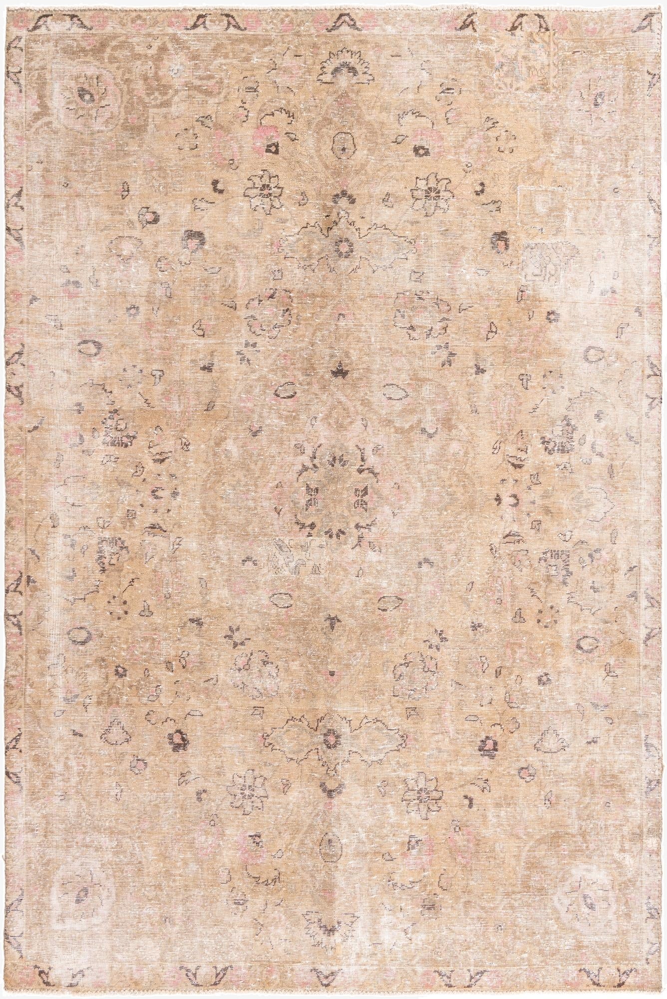 Primary image 6' 8 x 10' 2  Hand Knotted Ultra Vintage Persian Wool Rug