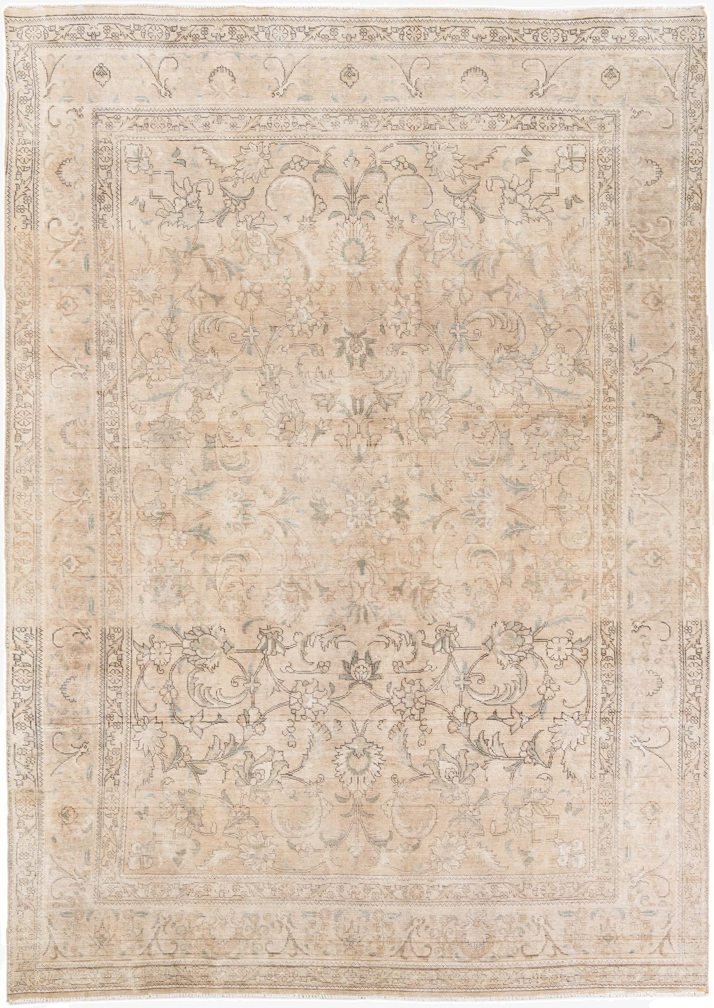 8' x 11' 3  Hand Knotted Ultra Vintage Persian Wool Rug