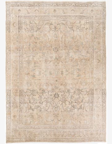 8' x 11' 3 Hand Knotted Ultra Vintage Persian Wool Rug