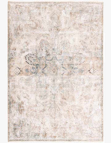 6' 2 x 9' 2 Hand Knotted Ultra Vintage Persian Wool Rug