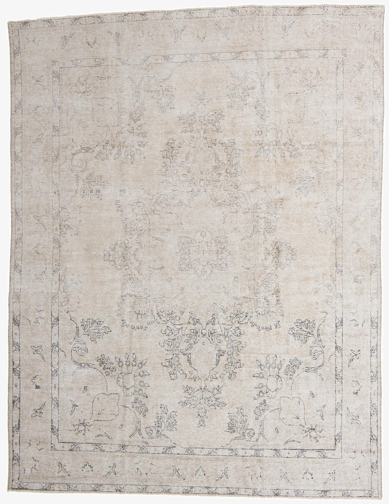 9' 8 x 12' 8  Hand Knotted Ultra Vintage Persian Wool Rug