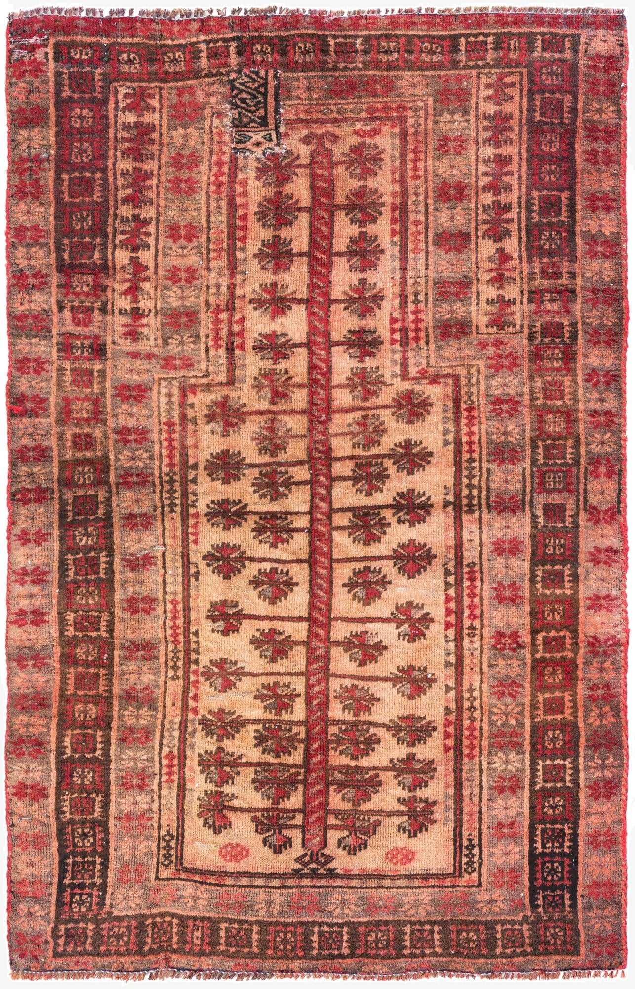 2' 10 x 4' 7  Hand Knotted Ultra Vintage Persian Wool Rug