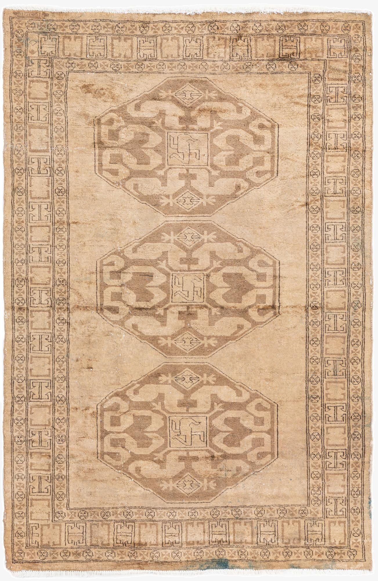 Primary image 4' x 6' 1  Hand Knotted Ultra Vintage Persian Wool Rug