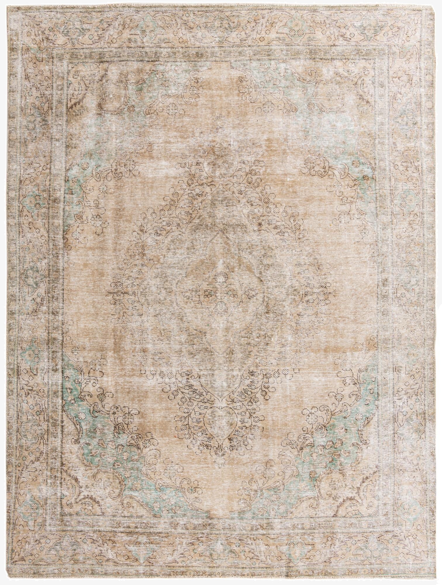 9' 8 x 12' 9  Hand Knotted Ultra Vintage Persian Wool Rug