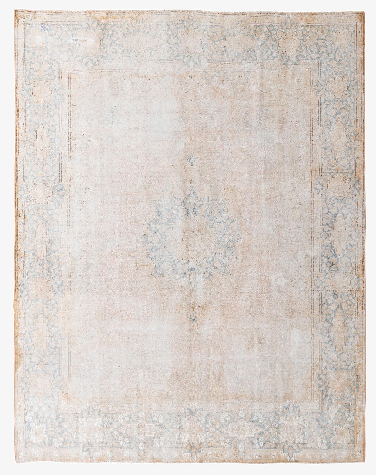 9' 8 x 12' 6  Hand Knotted Ultra Vintage Persian Wool Rug