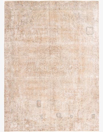 7' x 9' 9 Hand Knotted Ultra Vintage Persian Wool Rug