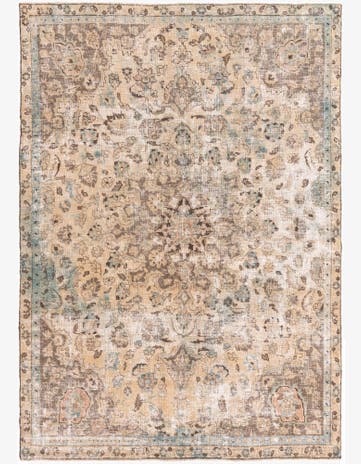 6' 5 x 9' 4 Hand Knotted Ultra Vintage Persian Wool Rug