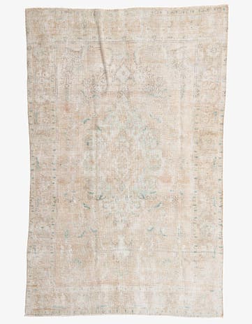 6' 3 x 9' 8 Hand Knotted Ultra Vintage Persian Wool Rug