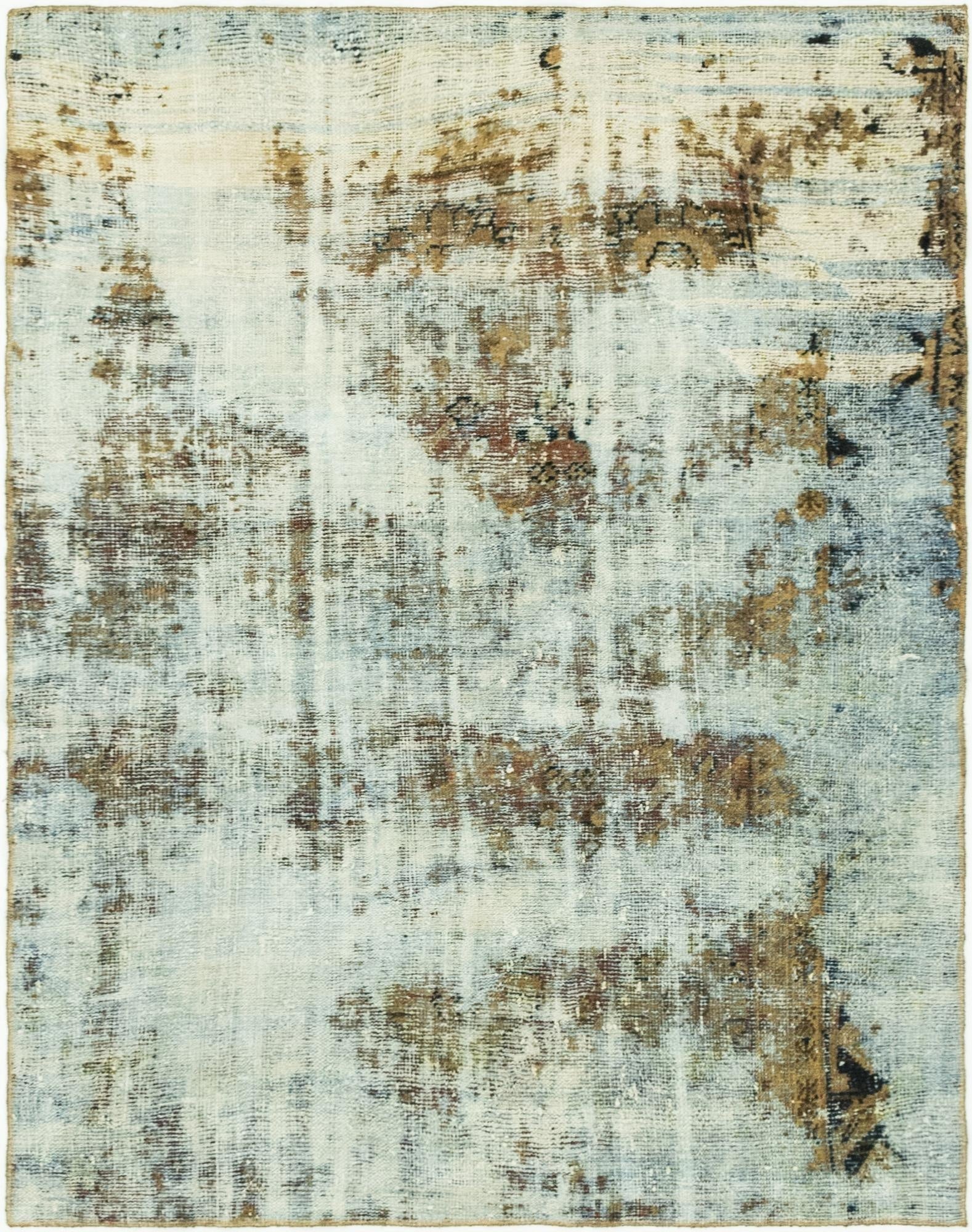 4' 7 x 5' 10  Hand Knotted Ultra Vintage Persian Wool Rug