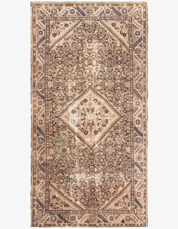 4' 9 x 9' 5 Hand Knotted Ultra Vintage Persian Wool Rug