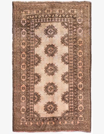 3' 5 x 5' 9 Hand Knotted Ultra Vintage Persian Wool Rug