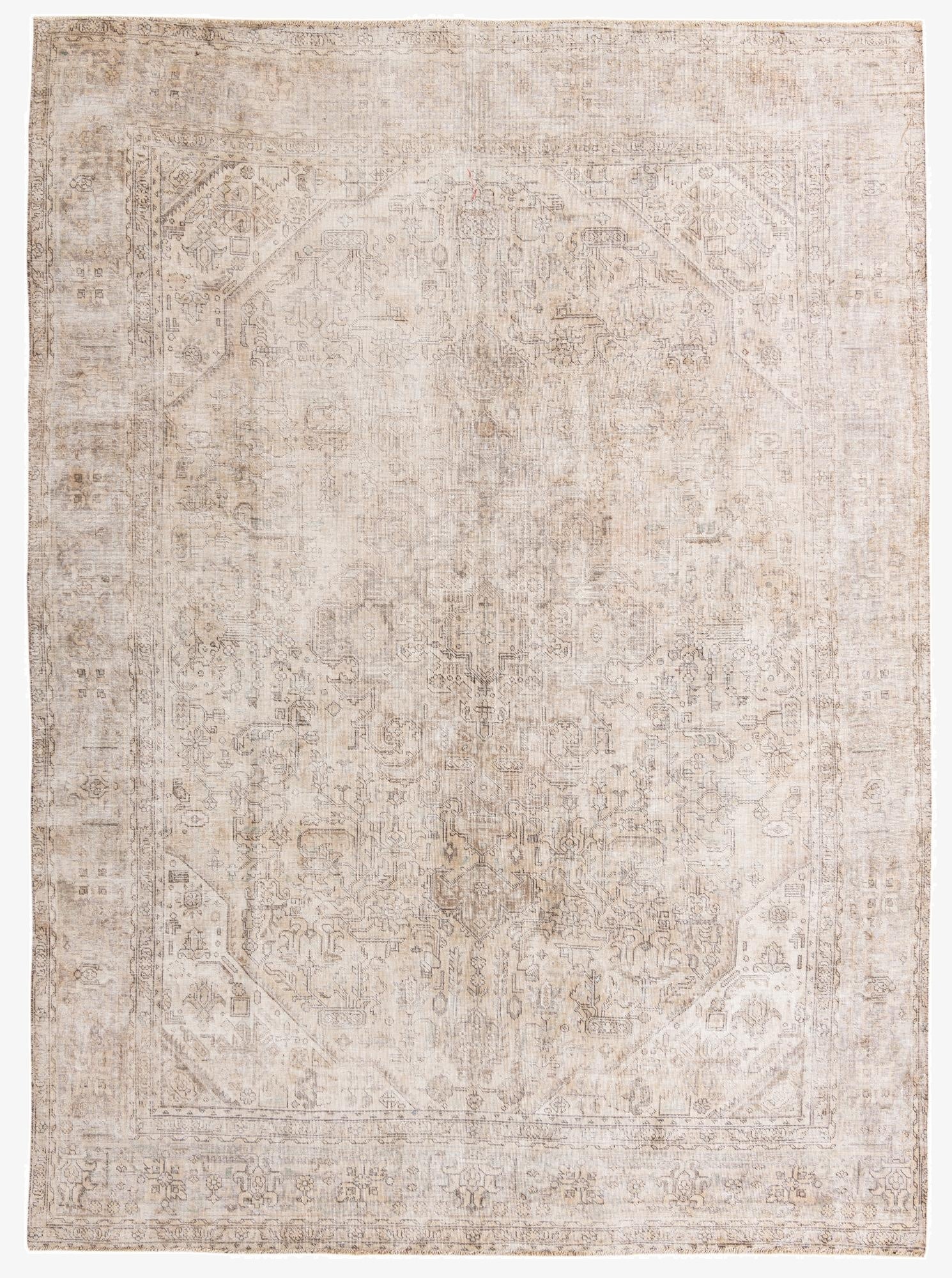 9' 3 x 12' 6  Hand Knotted Ultra Vintage Persian Wool Rug