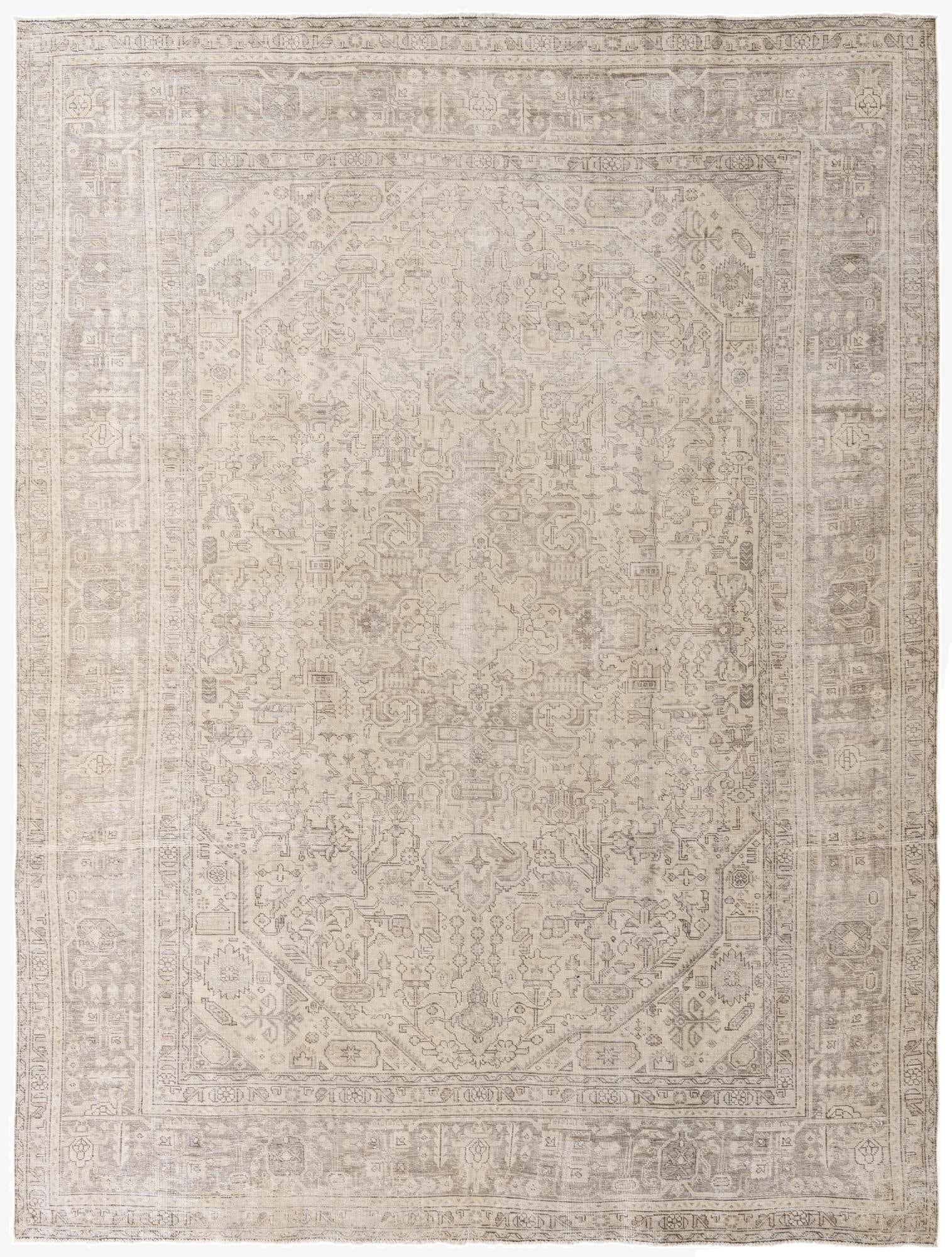 9' 8 x 12' 9  Hand Knotted Ultra Vintage Persian Wool Rug