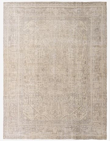 9' 8 x 12' 9 Hand Knotted Ultra Vintage Persian Wool Rug