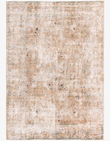 6' 8 x 9' 4 Hand Knotted Ultra Vintage Persian Wool Rug