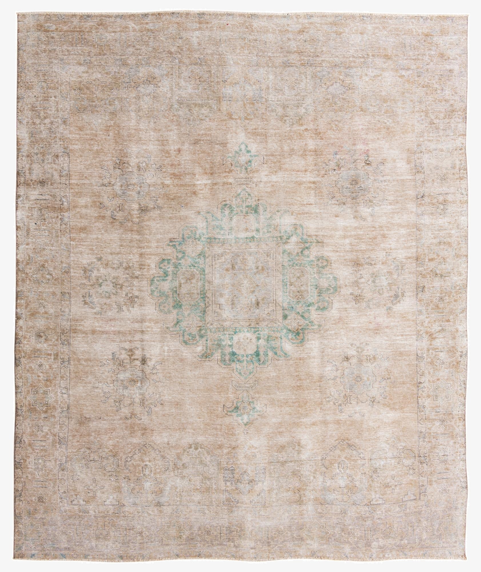 9' 9 x 11' 6  Hand Knotted Ultra Vintage Persian Wool Rug