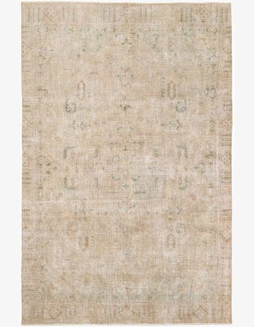 7' x 10' 9 Hand Knotted Ultra Vintage Persian Wool Rug