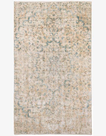 5' 7 x 9' 5 Hand Knotted Ultra Vintage Persian Wool Rug