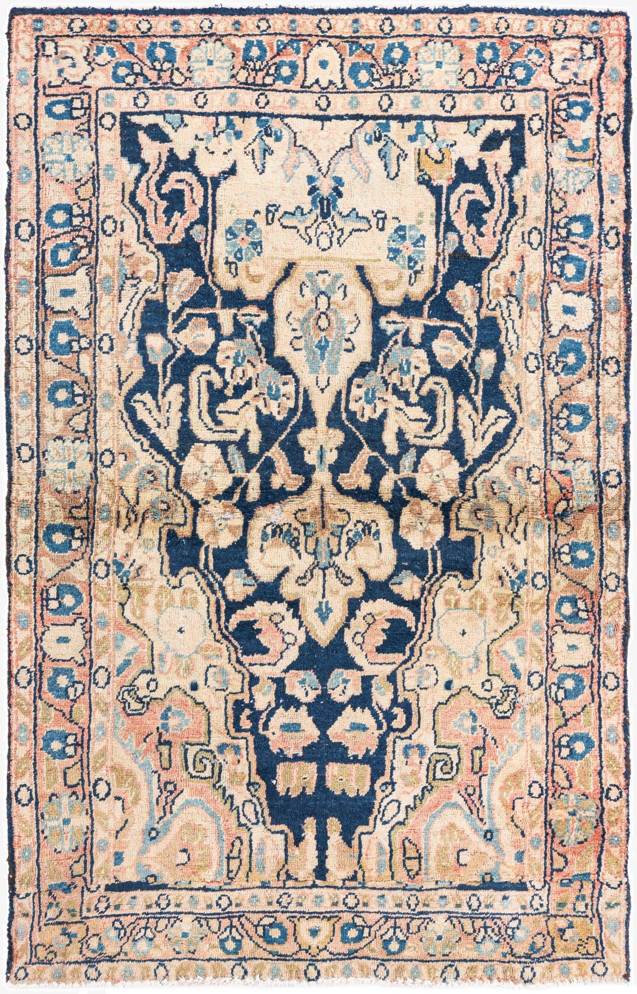 3' 6 x 5' 6  Hand Knotted Ultra Vintage Persian Wool Rug