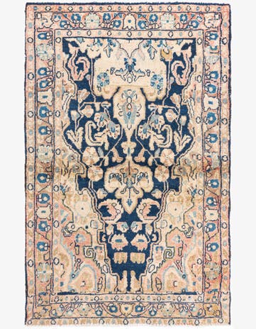 3' 6 x 5' 6 Hand Knotted Ultra Vintage Persian Wool Rug