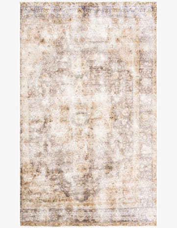 6' x 9' 8 Hand Knotted Ultra Vintage Persian Wool Rug