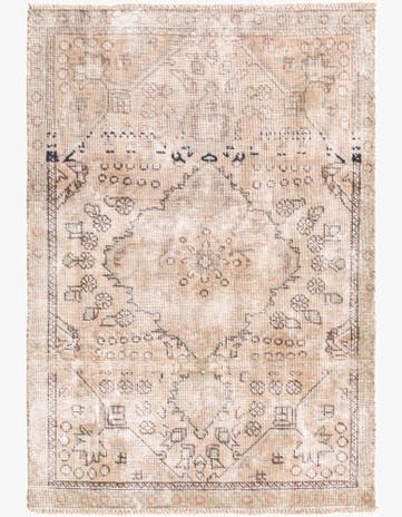 3' x 4' 5 Hand Knotted Ultra Vintage Persian Wool Rug