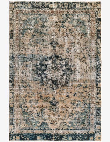 5' 7 x 8' 4 Hand Knotted Ultra Vintage Persian Wool Rug