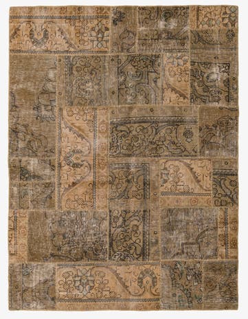 5' 1 x 6' 9 Hand Knotted Ultra Vintage Persian Wool Rug