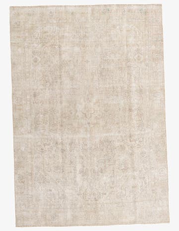 7' x 9' 9 Hand Knotted Ultra Vintage Persian Wool Rug