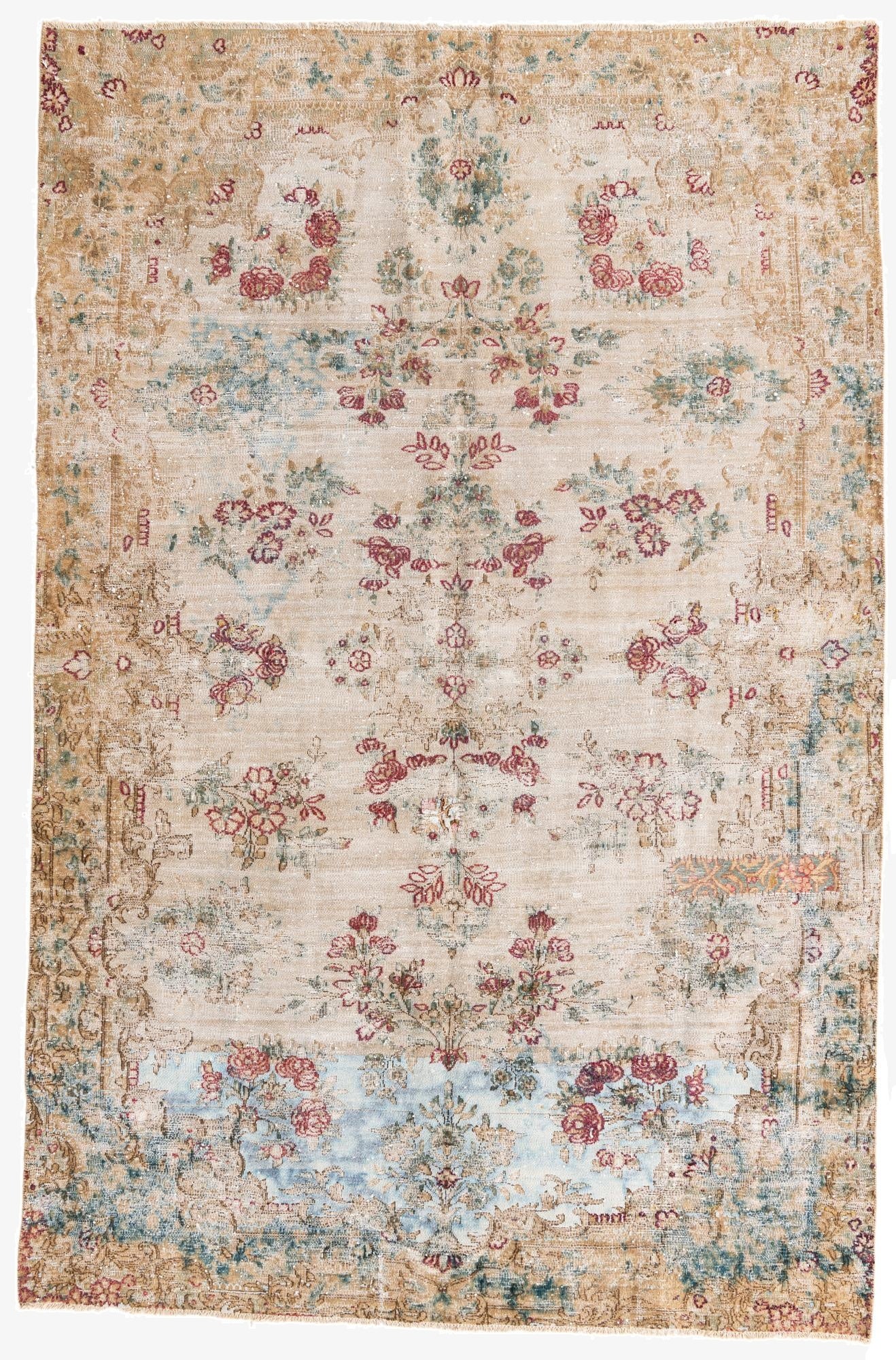 Primary image 6' x 9' 3  Hand Knotted Ultra Vintage Persian Wool Rug