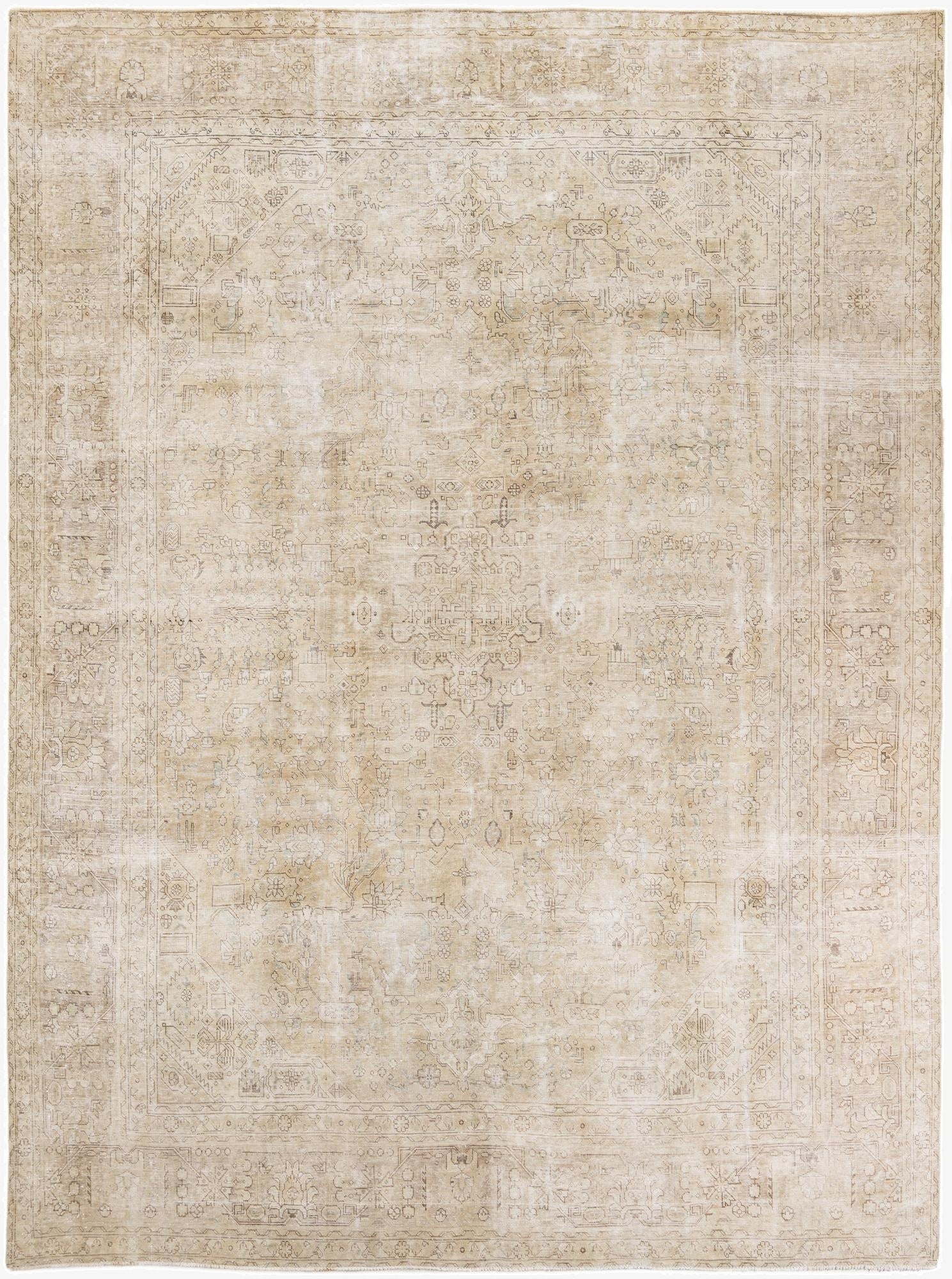 9' 6 x 13'  Hand Knotted Ultra Vintage Persian Wool Rug