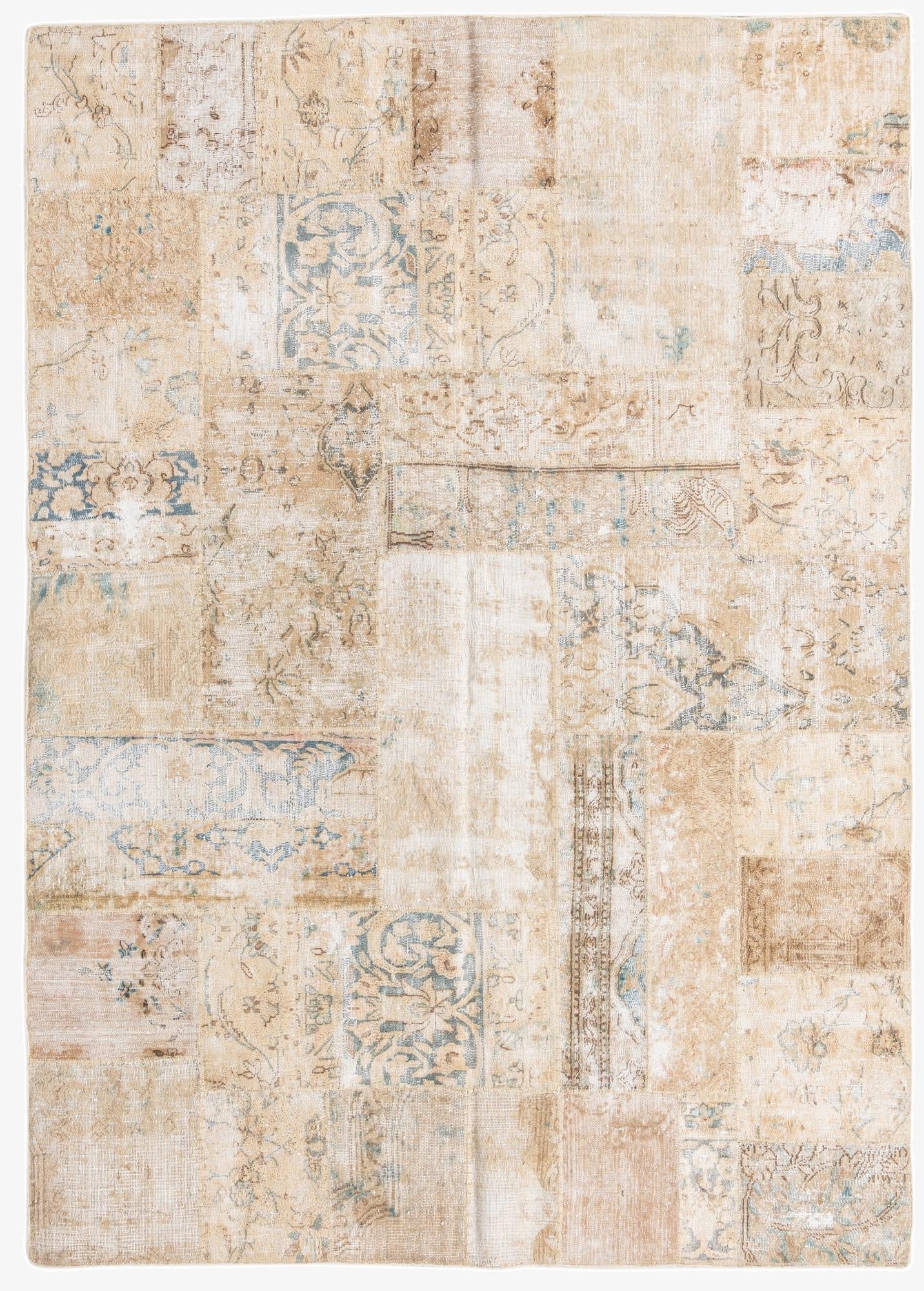 5' 7 x 7' 11  Hand Knotted Ultra Vintage Persian Wool Rug