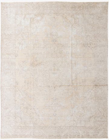 9' 4 x 12' 3 Hand Knotted Ultra Vintage Persian Wool Rug