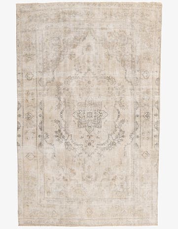 6' 2 x 9' 8 Hand Knotted Ultra Vintage Persian Wool Rug